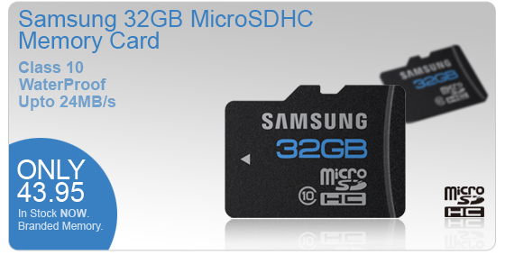 Samsung 32GB Class 10 MicroSD Memory Card - 43.95