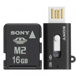 Sony 16GB M2 Micro Memory Stick Card & USB Card Reader Writer (Retail) Sony 16GB M2 Micro Memory Stick Card & USB Card Reader Writer (Retail)