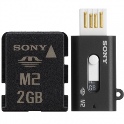 Sony 2GB M2 Micro Memory Stick Card & USB Card Reader Writer (Retail)
