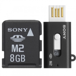 Sony 8GB M2 Micro Memory Stick Card & USB Card Reader Writer (Retail)