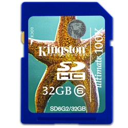 Kingston 32GB Class 6 SDHC (SD) Memory Card (Retail) Kingston 32GB Class 6 SDHC (SD) Memory Card (Retail)