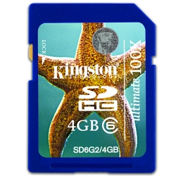 Kingston 4GB Class 6 SDHC (SD) Memory Card (Retail) Kingston 4GB Class 6 SDHC (SD) Memory Card (Retail)