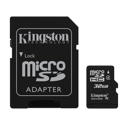 Kingston 32GB Class 4 Micro SDHC (MicroSD) Memory Card (Retail)