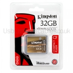 Kingston Ultimate 32GB 600x Compact Flash (CF) Memory Card (Retail) Kingston Ultimate 32GB 600x Compact Flash (CF) Memory Card (Retail)