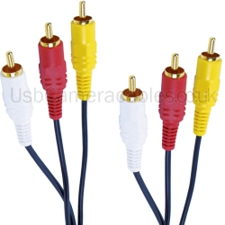 7metre (7m) 3 RCA To 3 RCA Phono Cable Lead 7metre (7m) 3 RCA To 3 RCA Phono Cable Lead