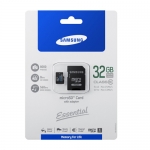 Samsung 32GB Class 10 Essential Micro SDHC (MicroSD) Memory Card (Retail) Samsung 32GB Class 10 Essential Micro SDHC (MicroSD) Memory Card (Retail)
