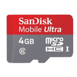 Sandisk Ultra UHS 4GB Class 6 Micro SDHC (MicroSD) Bi Coloured Memory Card (Retail) Sandisk Ultra UHS 4GB Class 6 Micro SDHC (MicroSD) Bi Coloured Memory Card (Retail)