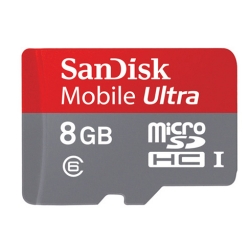Sandisk Ultra UHS 8GB Class 6 Micro SDHC (MicroSD) Bi Coloured Memory Card (Retail) Sandisk Ultra UHS 8GB Class 6 Micro SDHC (MicroSD) Bi Coloured Memory Card (Retail)