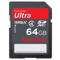 Sandisk 64GB Ultra Class 4 SDXC (SD) Memory Card (Retail)