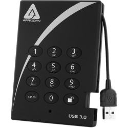Apricorn Aegis 2TB External Portable SSD, USB 3.0, Encrypted, Padlock