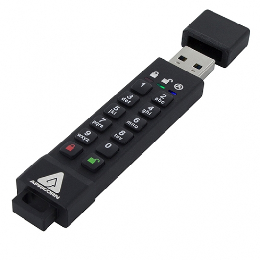 Apricorn Aegis Key 3z 64GB FIPS 140-2 Level 3 Flash Drive USB 3.1, Encrypted