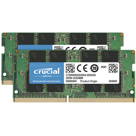 Crucial CT2K32G4SFD832A 64GB (32GB x2) DDR4 3200MT/s Non ECC Memory RAM SODIMM