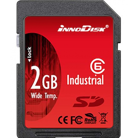 Innodisk 2GB Industrial SD Card 1 01 2 0 SLC Class 6 40C 85C 20MB 