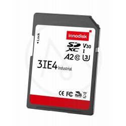 64GB Innodisk 3IE4 Industrial SD (SDXC) Card, U3, V30, A2, SD 3.0, 97MB/s R, 75MB/s W