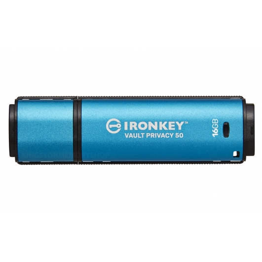 Kingston Ironkey 16GB Vault Privacy 50 Encrypted Type-A Flash Drive USB 3.2, FIPS 197, 250MB/s