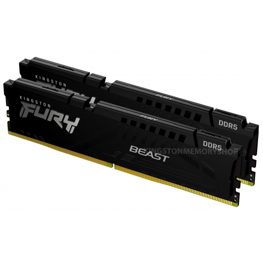 Kingston FURY Beast KF560C40BBK2-64 64GB (32GB x2) DDR5 6000MT/s Black DIMM [XMP]