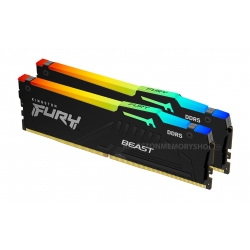 Kingston FURY Beast RGB KF548C38BBAK2-64 64GB (32GB x2) DDR5 4800MT/s Black DIMM