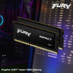 Kingston FURY Impact Black KF316LS9IBK2/8 8GB (4GB x2) DDR3L 1600MT/s Memory, SODIMM