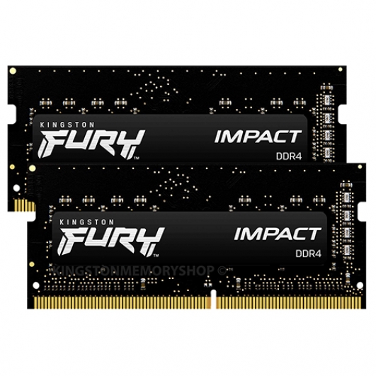 Kingston Fury Impact KF426S16IBK2/32 32GB (16GB x2) DDR4 2666MT/s Non ECC Memory RAM SODIMM