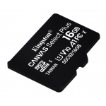 Kingston 16GB Canvas Select Plus Micro SD (SDHC) Card U1, V10, A1, 100MB/s R, 10MB/s W