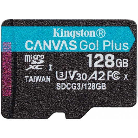 Kingston 128GB Canvas Go Plus Micro SD karta - U3, V30, až 170 MB/S