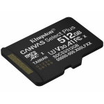 Kingston 512GB Canvas Select Plus Micro SD Card - U3, V30, A1, Up To 150MB/s