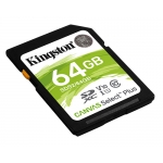 Kingston 64GB Canvas Select Plus SD Card - U1, V10, Up To 100MB/s