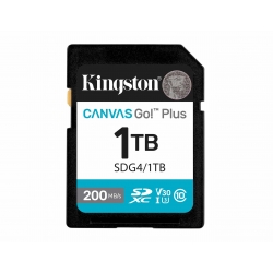 1TB (1000GB) Kingston Canvas Go Plus SD (SDHC) Memory Card - U3, V30, 200MB/s R, 160MB/s W