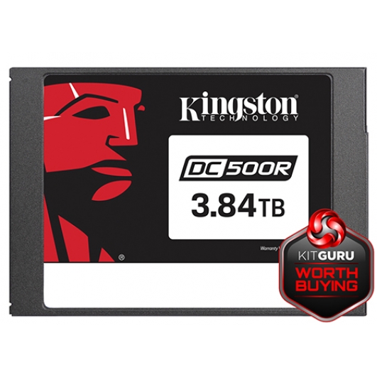 Kingston 3.84TB (3840GB) DC500R SSD 2.5 Inch 7mm, SATA 3.0 (6Gb/s), 555MB/s R, 520MB/s W