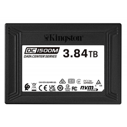 Kingston 3.84TB (3840GB) DC1500M SSD 2.5 Inch 7mm, U.2, NVMe, PCIe 3.0, Gen 3x4, 3100MB/s R, 2700MB/s W