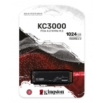 Kingston 1.00TB (1024GB) KC3000 SSD M.2 (2280), NVMe, PCIe 4.0 (x16), 7000MB/s R, 6000MB/s W