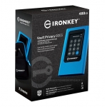 Kingston Ironkey Vault Privacy 80 480GB External Portable SSD, USB 3.2, Gen1 , Type-C, XTS-AES, Encrypted, Touch Screen, FIPS 197