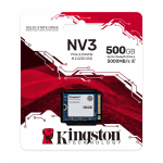 500GB Kingston NV3 M.2 NVMe SSD - 2230mm, PCIe Gen4 x4, 6000MB/s R, 5000MB/s W