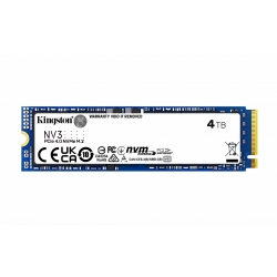 4TB (4000GB) Kingston NV3 M.2 NVMe SSD - 2280mm, PCIe Gen4 x4, 6000MB/s R, 5000MB/s W
