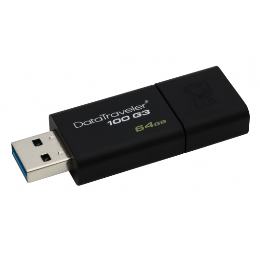 Kingston 64GB USB 3.0 DataTraveler Flash Drive, USB 3.0, 100MB/s