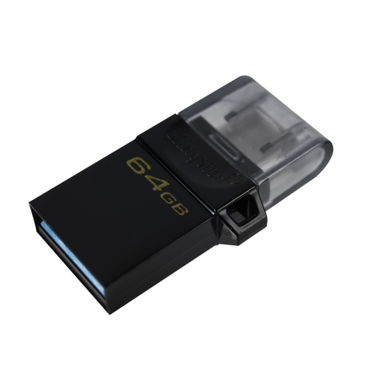 Kingston 64GB DataTraveler MicroDuo Type-A/Micro USB 3.2 Flash Drive USB 3.2, Gen1, 80MB/s