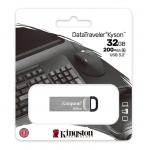 Kingston 32GB DataTraveler Kyson Type-A Flash Drive USB 3.2, Gen1, 200MB/s