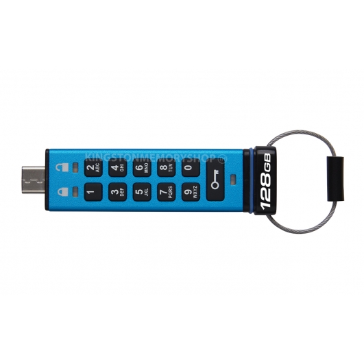 Kingston Ironkey 256GB Keypad 200 Encrypted Type-A Flash Drive USB 3.2, Gen1, FIPS 140-3*, 280MB/s R, 200MB/s W