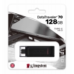 128GB Kingston DataTraveler DT70 USB Flash Drive - USB 3.2, Gen1, Type-C, 80MB/s R