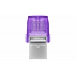 128GB Kingston DataTraveler microDuo 3C USB Flash Drive - USB 3.2, Gen1, Type-A/C, 200MB/s R