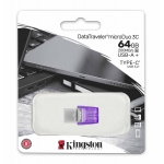 64GB Kingston DataTraveler microDuo 3C USB Flash Drive - USB 3.2, Gen1, Type-A/C, 200MB/s R