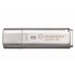 64GB Kingston Ironkey Locker+ 50 USB Flash Drive - USB 3.2, Gen1, Type-A, 145MB/s R, W