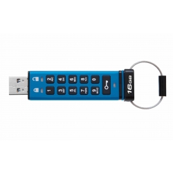 16GB Kingston Ironkey Keypad 200 USB Flash Drive - USB 3.2, Gen1, Type-A, 145MB/s R, 115MB/s W