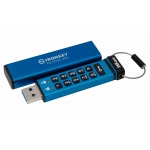 16GB Kingston Ironkey Keypad 200 USB Flash Drive - USB 3.2, Gen1, Type-A, 145MB/s R, 115MB/s W
