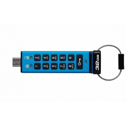 32GB Kingston Ironkey Keypad 200C USB Flash Drive - USB 3.2, Gen1, Type-C, 145MB/s R, 115MB/s W