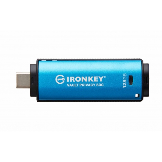 128GB Kingston Ironkey Vault Privacy 50C USB Flash Drive - USB 3.2, Gen1, Type-C, 250MB/s R, 180MB/s W