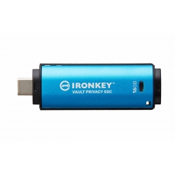 16GB Kingston Ironkey Vault Privacy 50C USB Flash Drive - USB 3.2, Gen1, Type-C, 250MB/s R, 180MB/s W