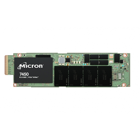 Micron 7680GB (7.68TB) 7450 PRO SSD E1.S, 5.9mm, NVMe, PCIe, Gen 4x4, Non-SED, 6800MB/s R, 5600MB/s W