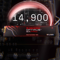 2TB (2000GB) SanDisk Optimus GXPRO 8100 M.2 NVMe SSD - [2280], Gen 5.0 x4, 14900MB/s R, 14000MB/s W