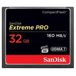 SanDisk 32GB Extreme Pro Compact Flash (CF) Card 160MB/s R, 150MB/s W